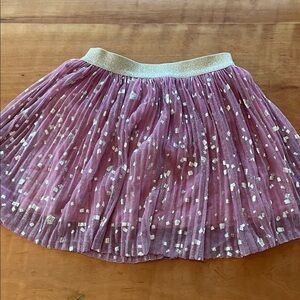 Crewcuts Pink and Gold Tulle Skirt